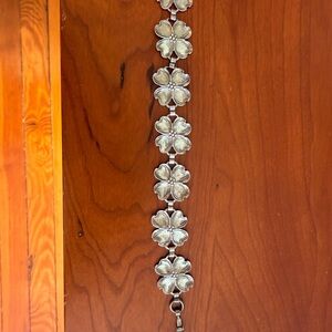 Silver Floral Bracelet